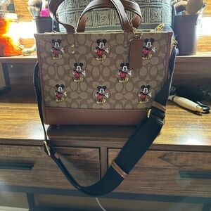 Coach Disney X Coach Dempsey Tote 22 in signature jacquard with Mickey Mouse pri